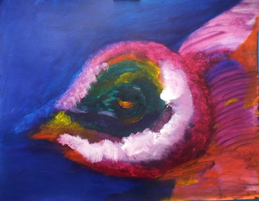 bird`s eye acrylic painting
